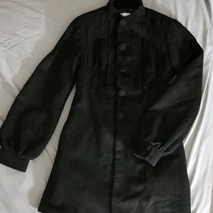 Retro 60s Style Wool Blend Melton Coat